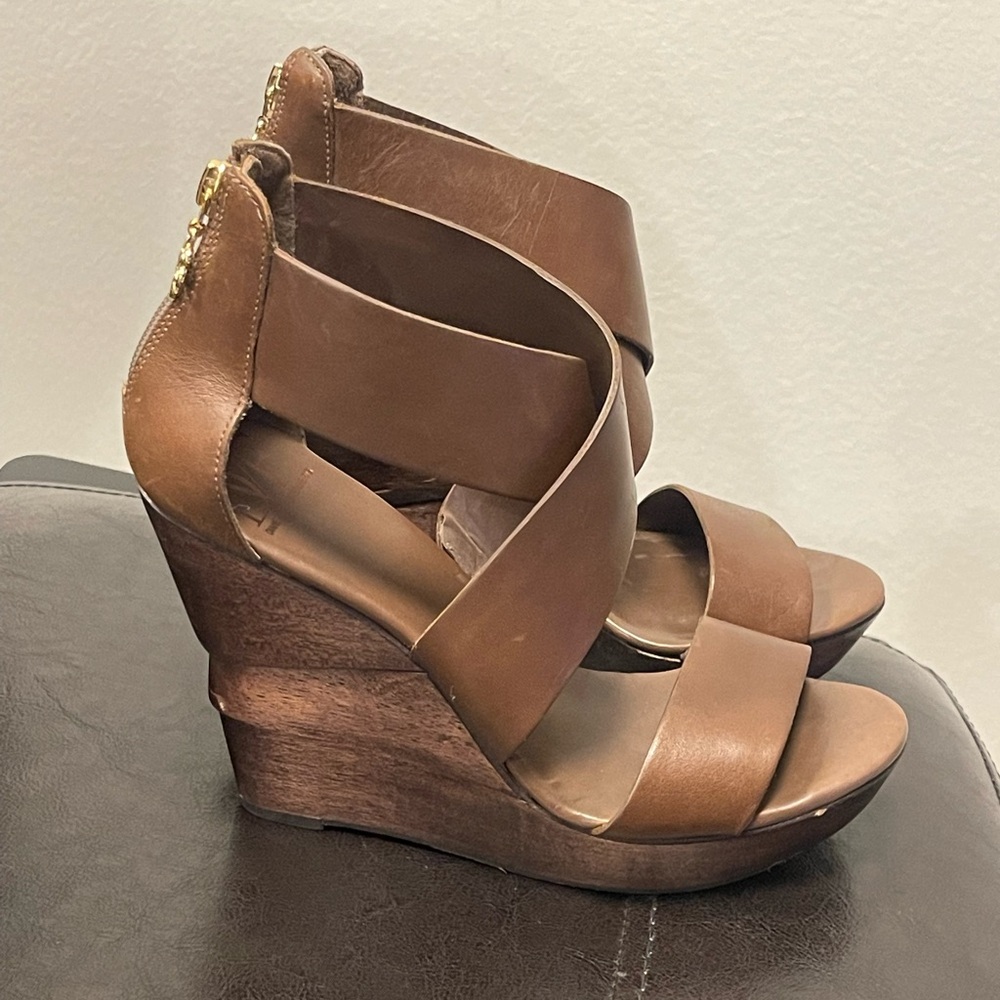 Diane von furstenberg DVF Opal Leather Wedges US 7.5 M